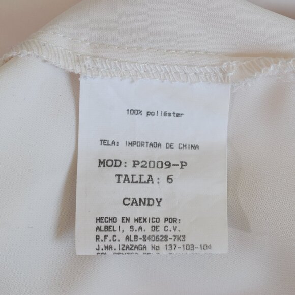 Off White Crop Fitted Blouse by Atelier Mexico size 6 - Picture 8 of 11